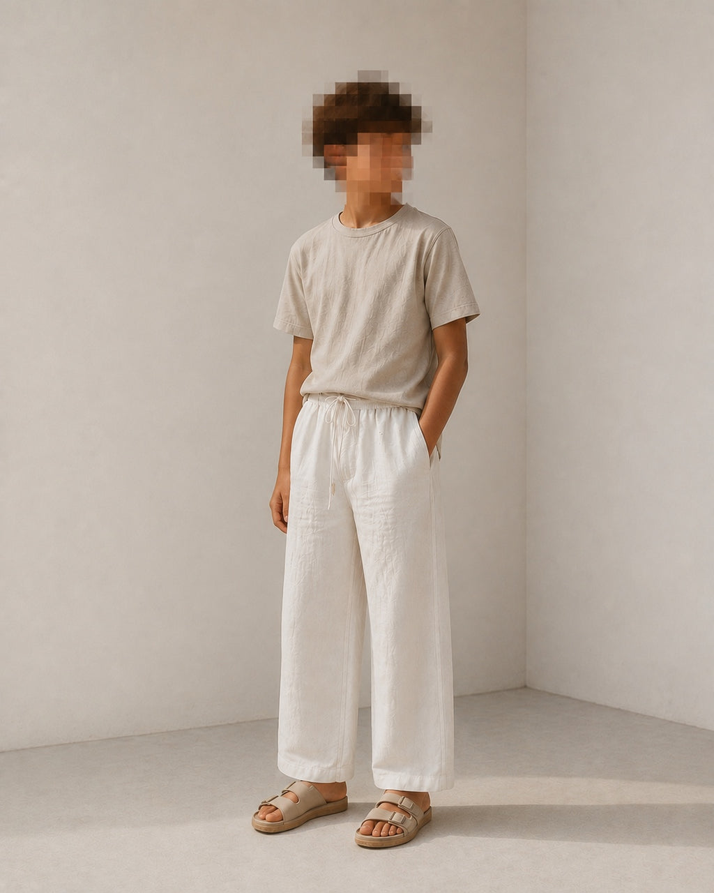 Pantalon jogger en lin.