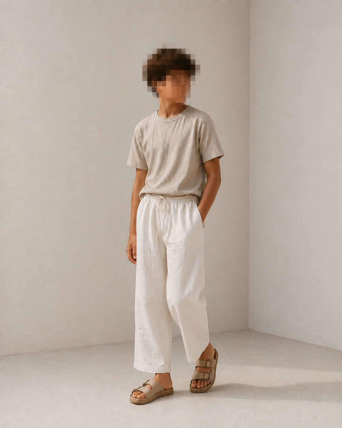 Pantalon jogger en lin.